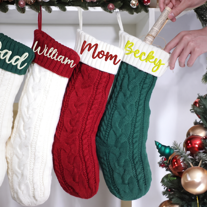 Personalized Christmas Embroidered Stockings | Custom Name Christmas Stockings | Gift For Family 685893 WFD