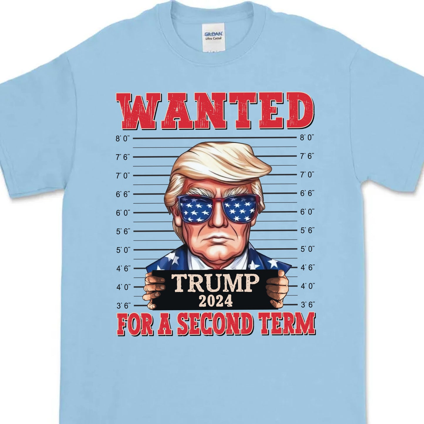 Wanted Trump For A Second Term Shirt | Trump 2024 Shirt | Trump Supporters Tee | Donald Trump Shirt Bright C1083 - GOP