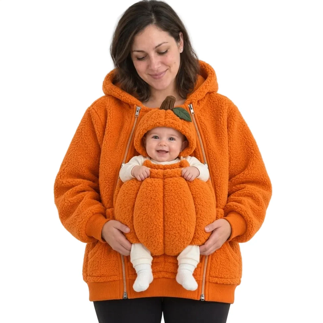 Santa & Pumpkin Baby Carrier Hoodie, Holiday Babywearing Costume, Gift For Family 686526 WFD