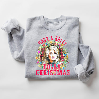 Have A Holly Dolly Christmas Bright Sweater | Dolly Parton Memorial Holiday Sweatshirt | Country Music Legend Tee 686087 WFD
