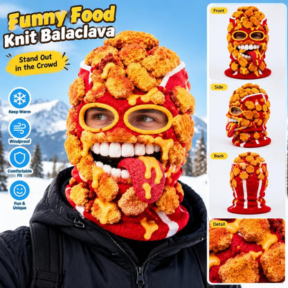 Personalized Funny Food Knit Ski Mask, Custom Balaclava Gift For Ski Lover 686568 WFD