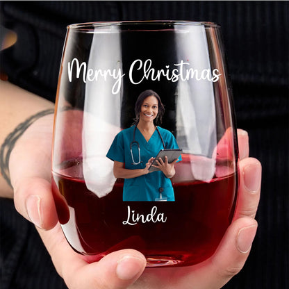 Personalized You're Really Great Nurse Wine Glass | Custom Photo Wine Glass | Personalized Gift For Mom | Gift For Wife 682703
