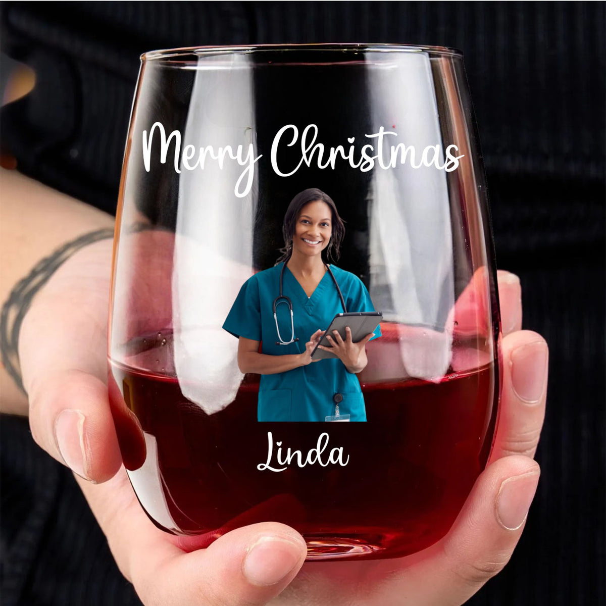 Personalized You're Really Great Nurse Wine Glass | Custom Photo Wine Glass | Personalized Gift For Mom | Gift For Wife 682703