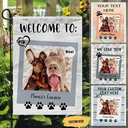 Dog Personalized Custom Photo Garden Flag