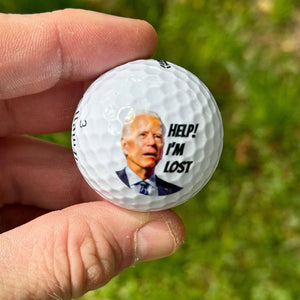 Help I'm Lost Joe Biden Golf Ball, Personalized Golf Ball, Funny Golf Balls Gag Gift, Trump Supporters - GOP