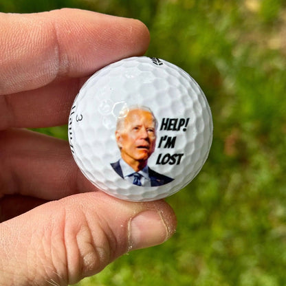Help I'm Lost Joe Biden Golf Ball, Personalized Golf Ball, Funny Golf Balls Gag Gift, Trump Supporters - GOP