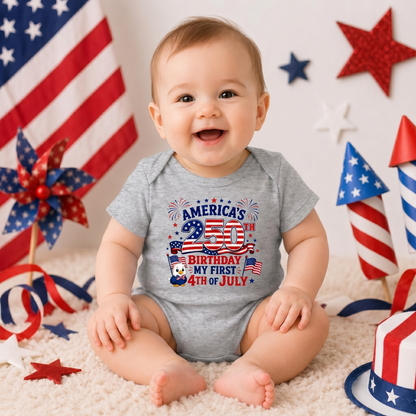 My First 4th Of July Baby Bodysuit, Patriotic America's 250th Birthday Baby Outfit 685310