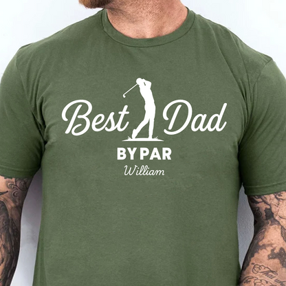 Personalized Best Dad By Par Shirt, Funny Golfer Dad Tee, Father’s Day Gift For Dad 685000