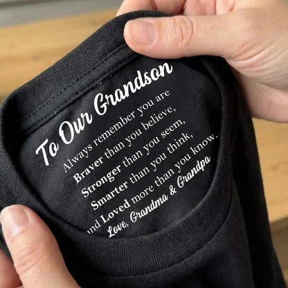 Custom Inside Neck Print Shirt, Personalized Gift For Family, Hidden Message Shirt For Mother's Day 684665