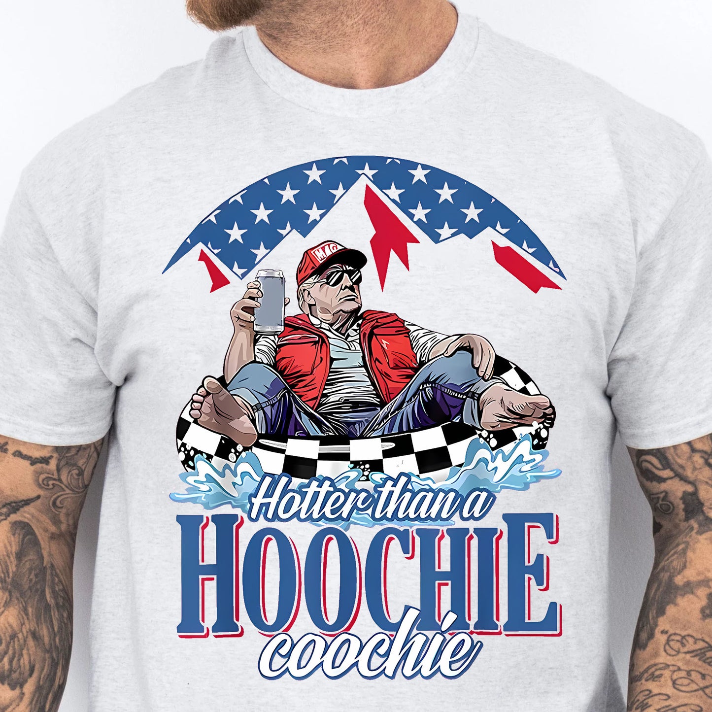 Hotter Than A Hoochie Trump Coochie Shirt | President Trump Summer Vibes T-Shirt | Patriotic Gift For Trump Supporters 682566 - GOP
