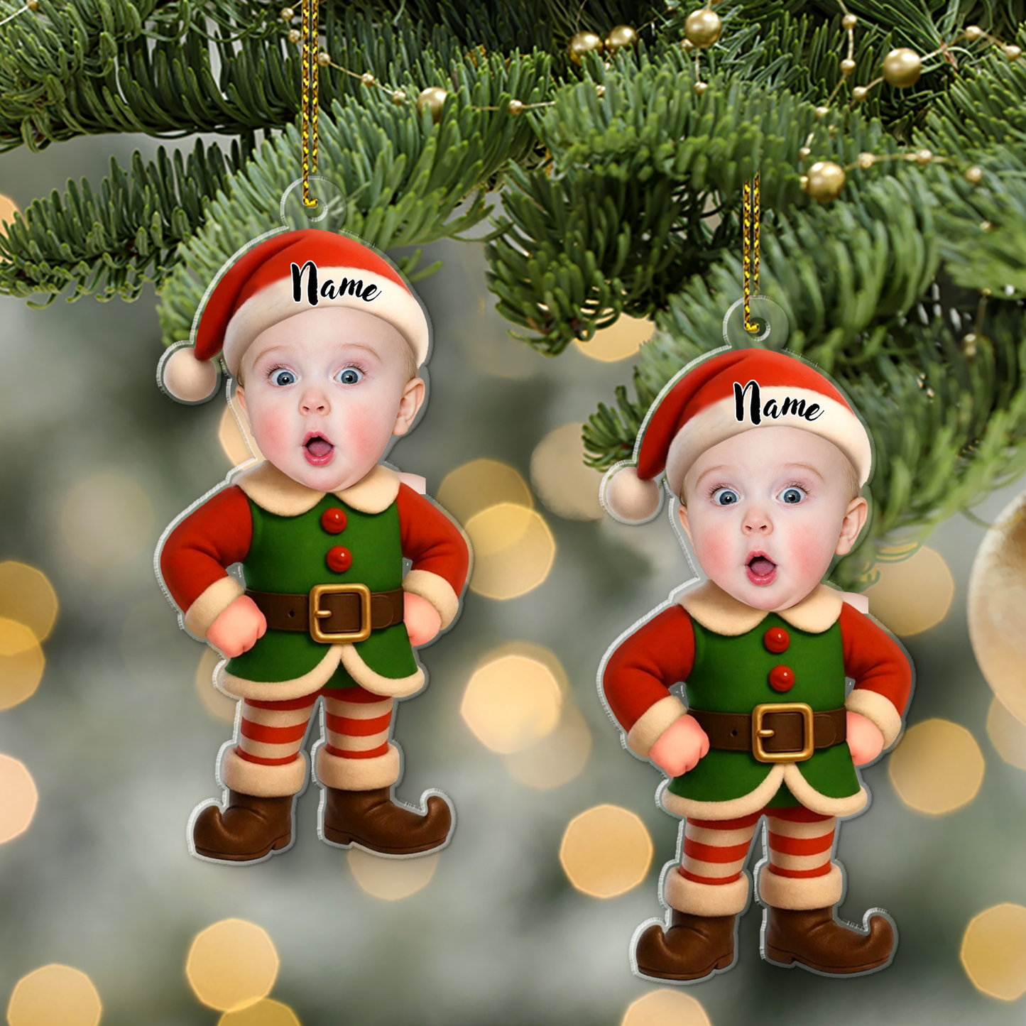 Custom Baby Photo Acrylic Ornament, Funny Christmas Keepsake, Gift For Family 685949