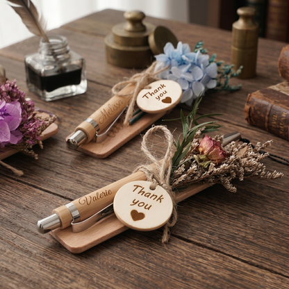 Personalized Wooden Pen And Bookmark Set, Custom Name Writing Set Gift For Teacher 684901
