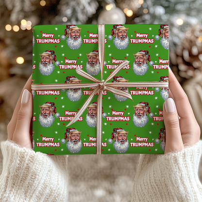 Personalized Merry Trumpmas Wrapping Paper, Funny Christmas Wrap 686224