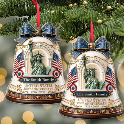 Personalized 250 Years Of America Acrylic Ornament | Custom Name 1776-2026 Liberty Bell Ornament | Patriotic American Keepsake 685749