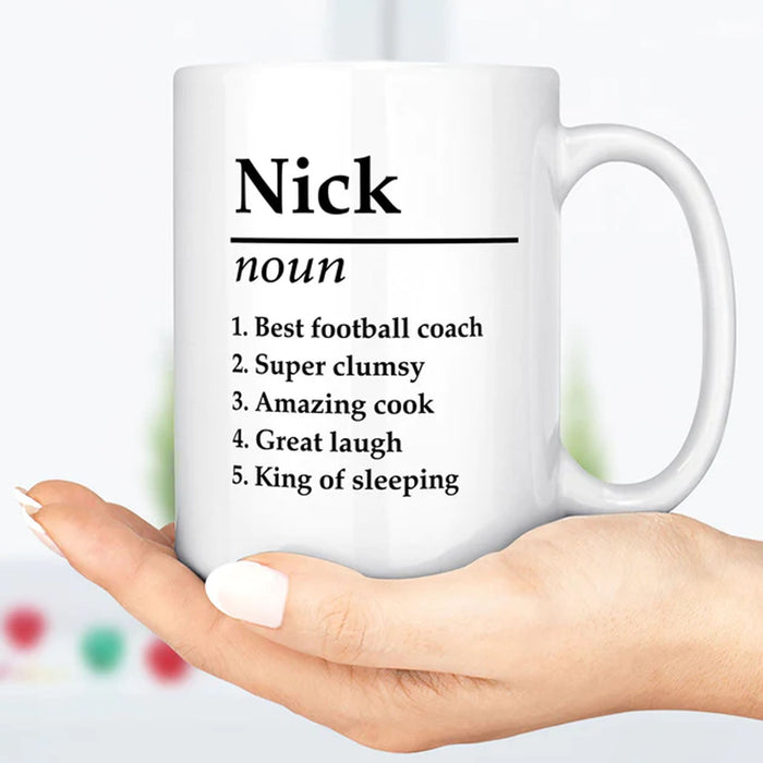 Personalized Name Definition Mug Gifts Ideas Presents For Anniversary Christmas Fathers Mothers Day C590