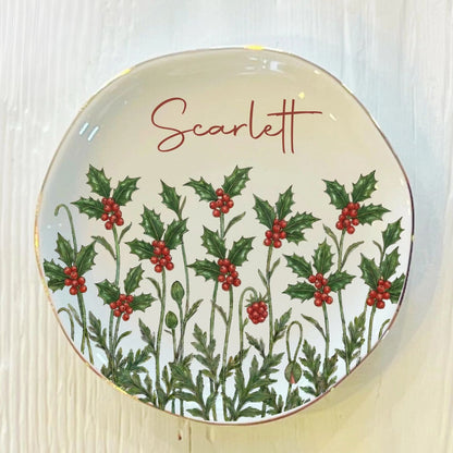Birth Month Flower Ring Trinket Dish | Personalized Jewelry Dish | Custom Birthday Jewelry Dish | Gift For Her 684798