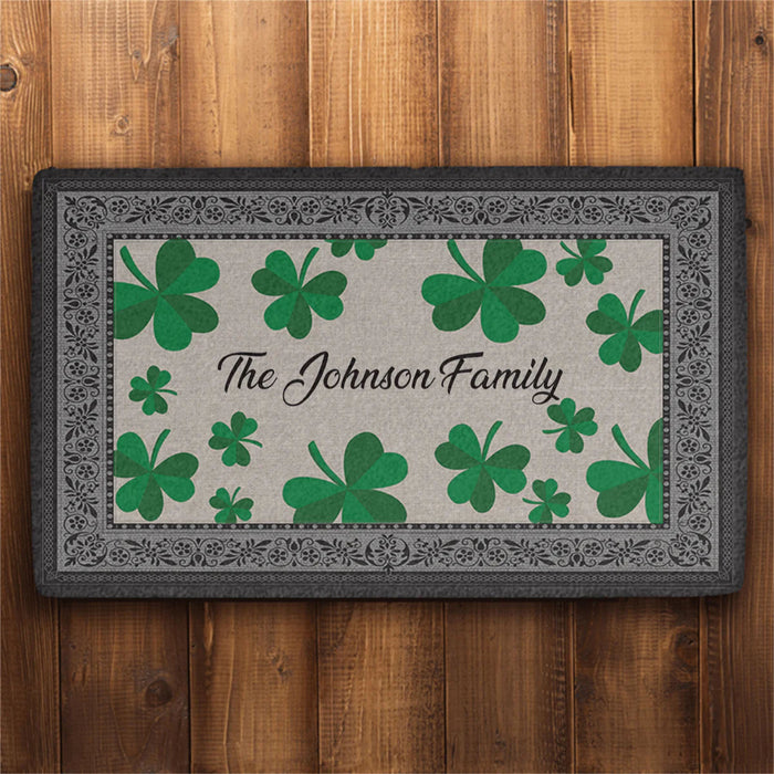 St.Patrick's Day Family Personalized Custom Doormat