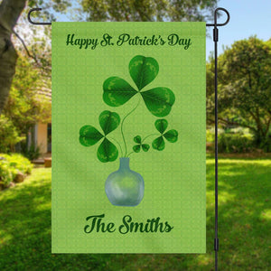 Happy St Patricks Day Personalized Custom Garden Flag C155