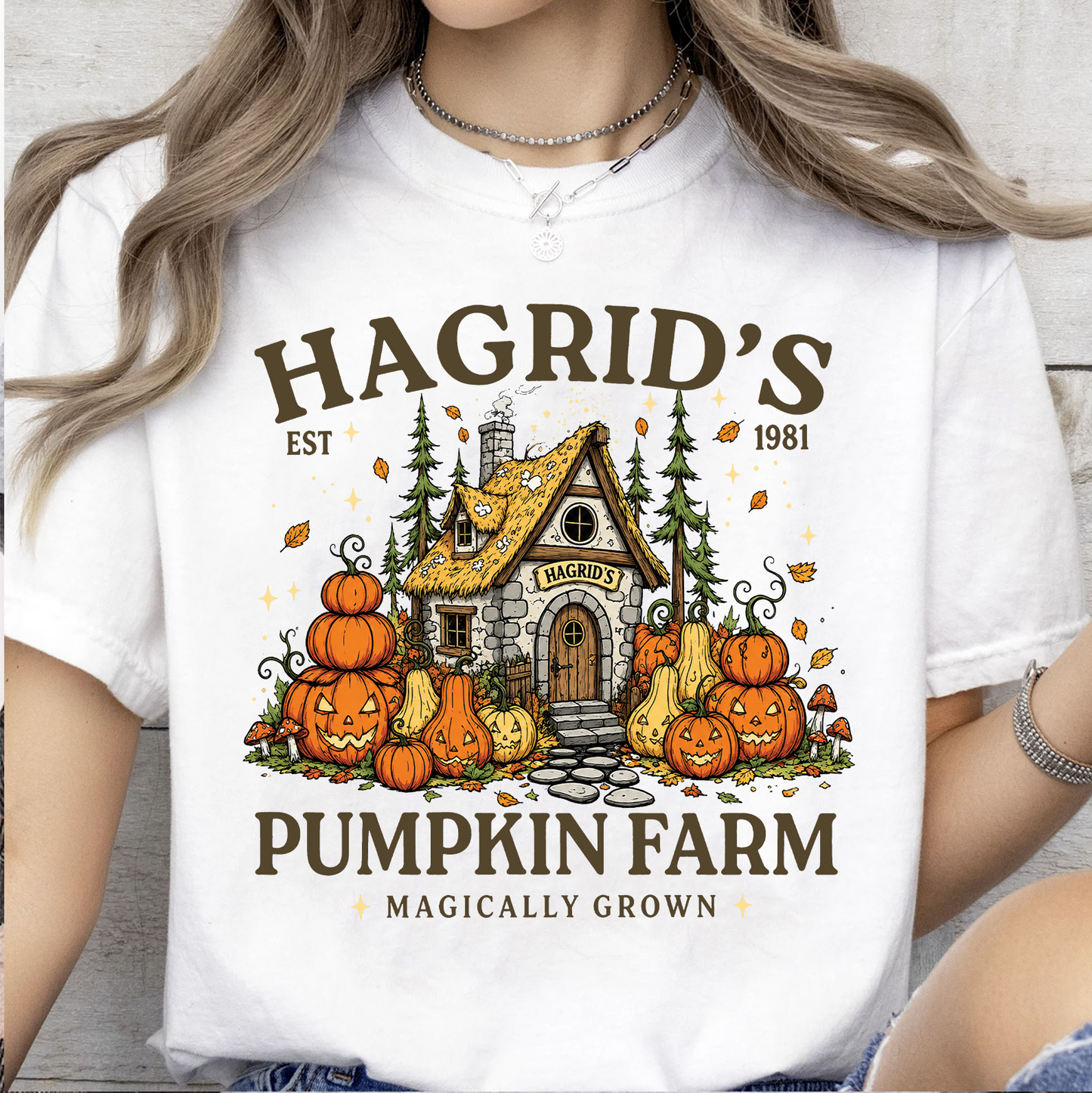Hagrid's Pumpkin Patch Shirt, Wizard Halloween Tee, Pumpkin Farm Shirt, Spooky Season Gift 685840