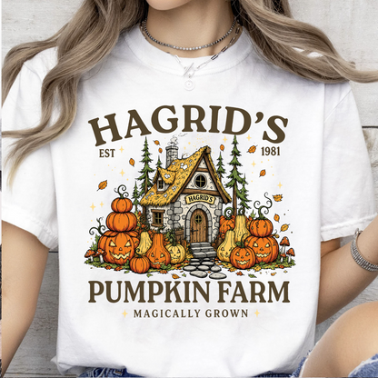 Hagrid's Pumpkin Patch Shirt, Wizard Halloween Tee, Pumpkin Farm Shirt, Spooky Season Gift 685840
