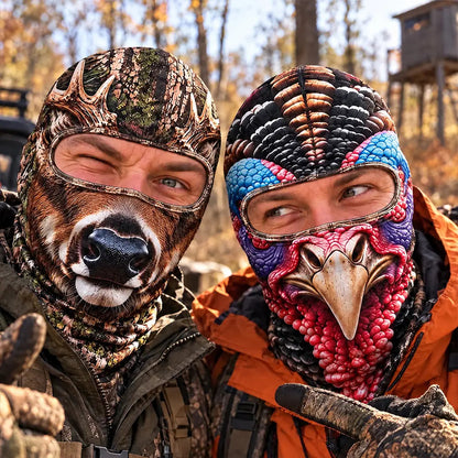 Personalized Funny Realistic Buck, Turkey Head Balaclava Mask, Gag Gift For Hunter 686588 WFD