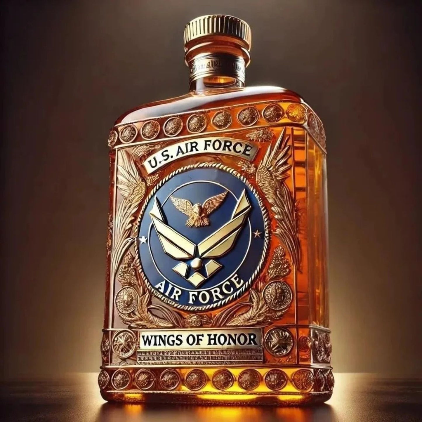 250th Anniversary Veteran U.S. Military Tribute Whisky Decanter, Anniversaries Parties and Collectors Gift 684046