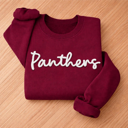 Custom Mascot Embroidered Sweater, Personalized Team Name Football Tee, High School Football Gift 686099 WFD