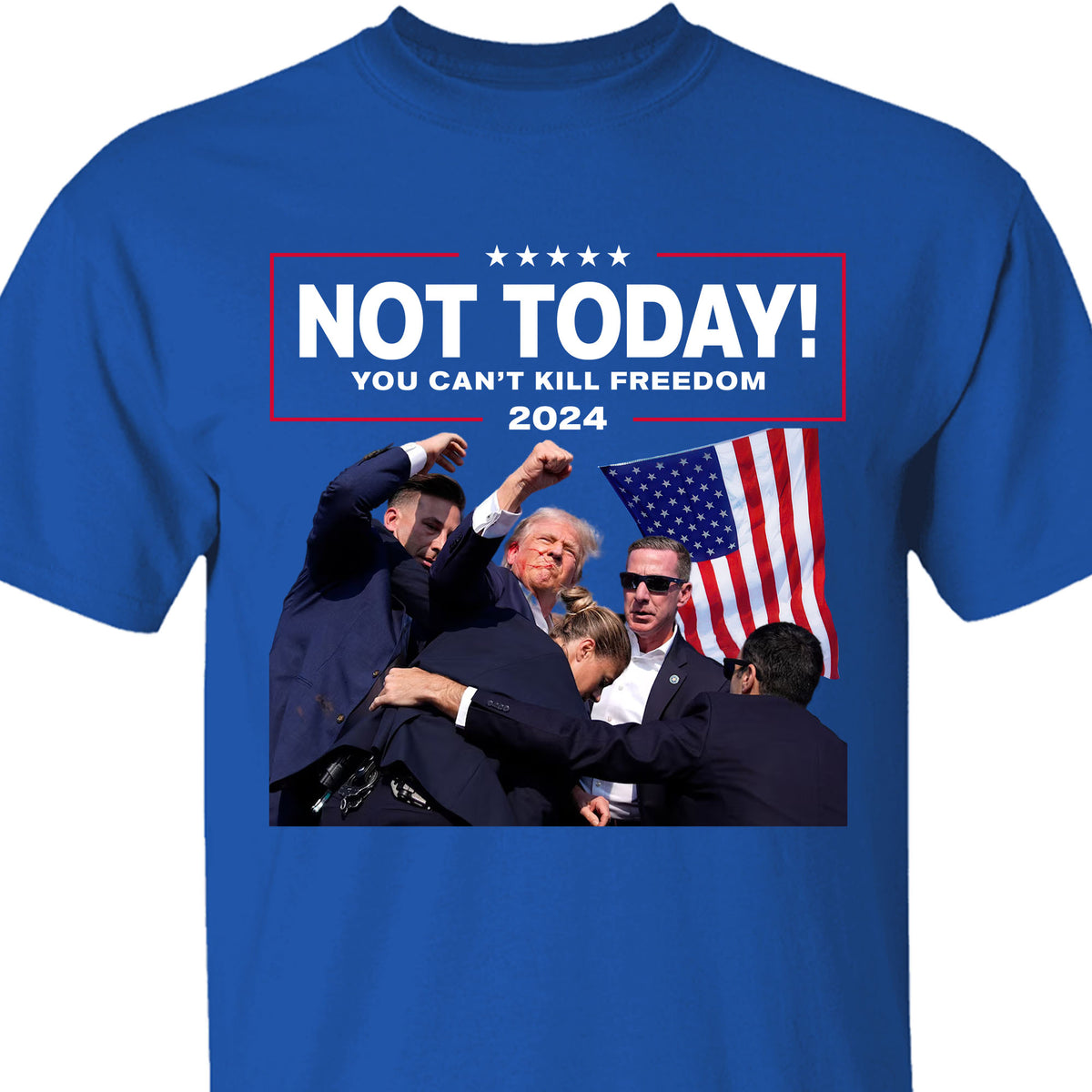Not Today You Can't Kill Freedom | Trump Fight 2024 Shirt Pennsylvania Rally | Shirt Dark C1109 - GOP