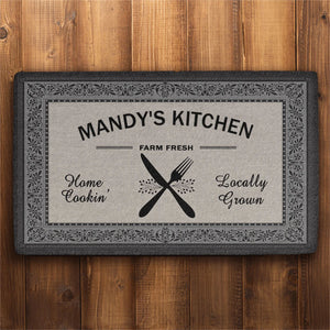 Kitchen Farm Fresh Personalized Doormat