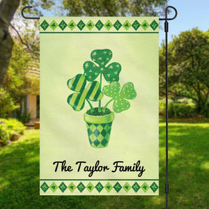 St. Patricks Day Personalized Custom Garden Flag H127