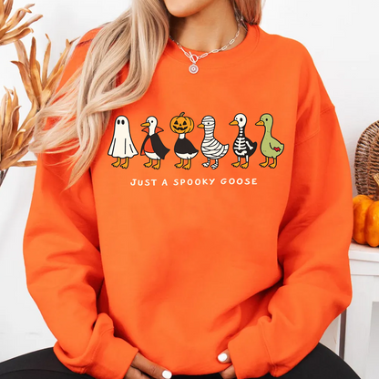 Just A Spooky Goose Dark Shirt, Halloween Funny Goose Tee, Halloween Gift For Men & Women 685700