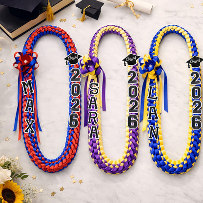 Class of 2026 Ribbon Lei | Personalized Graduation Lei | Custom Name Ribbon Lei | Senior Graduation Gift 684891