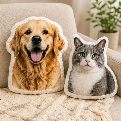 Custom Photo Pillow, Personalized Funny Face & Pet Shaped Pillow, Gift For Friend, Pet Lover Gift 686890 WFD