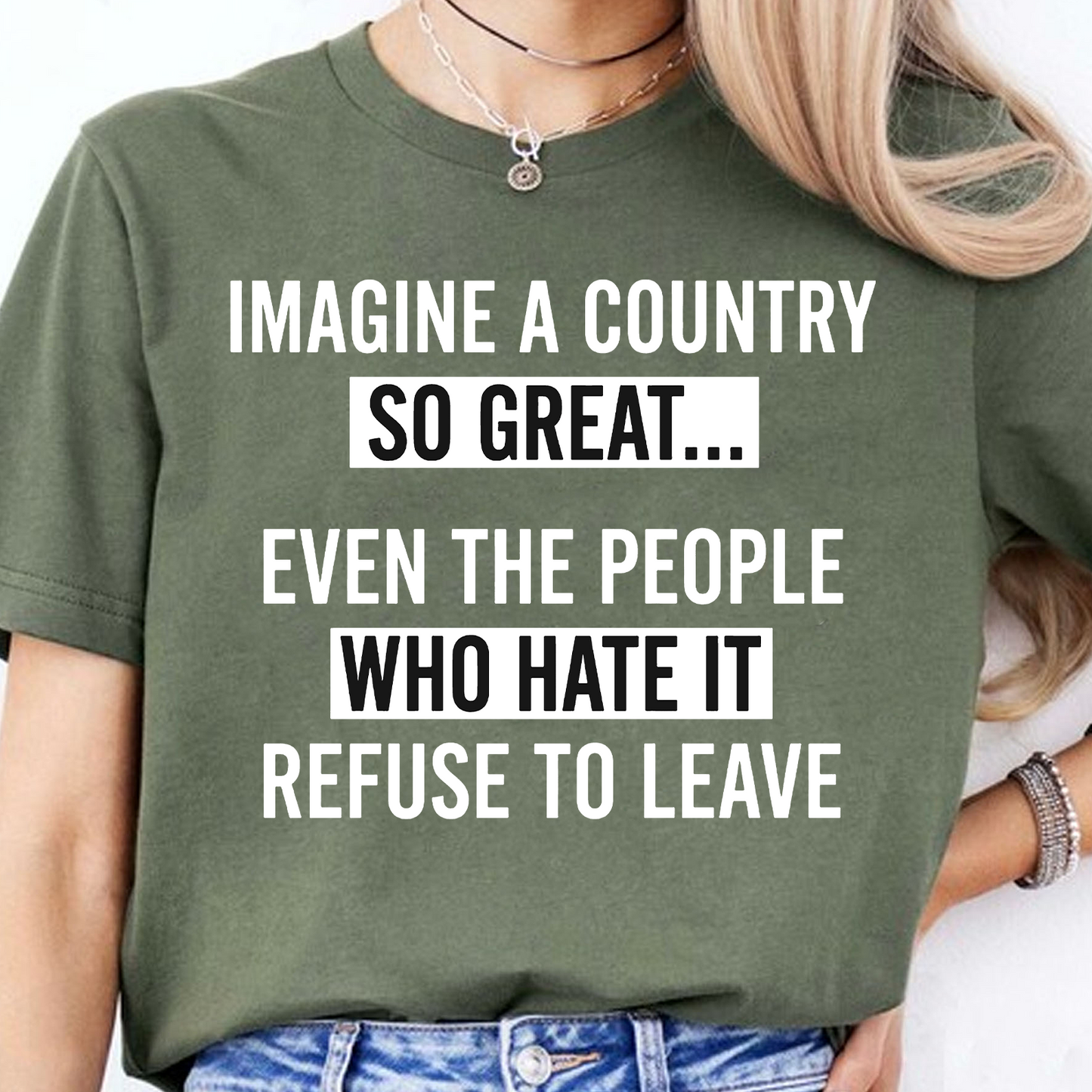 Even The People Who Hate It Refuse To Leave Dark Shirt, Cool Gift For Patriotic American 685643