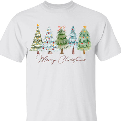 Merry Christmas Shirt, Vintage Xmas Holiday Sweater, Christmas Tree Sweatshirt T1639