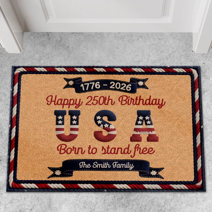 America 250 Years Anniversary Doormat | Patriotic 1776–2026 Semiquincentennial House Decor 684662