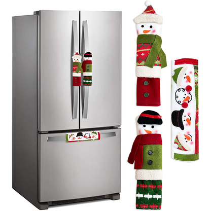 Personalized Christmas Handle Covers, 3 Piece Snowman Kitchen Appliance Decor Set 686369 WFD