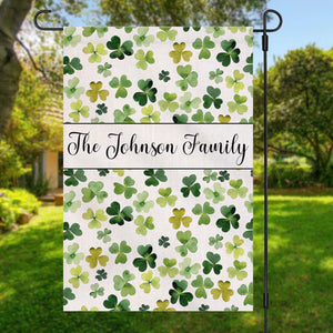 St. Patricks Day Personalized Custom Garden Flag H162