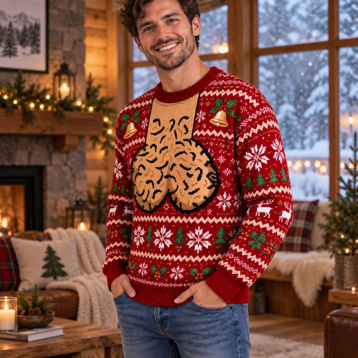 Personalized Jingle Balls Christmas AOP Sweatshirt, Funny Ugly Sweater Gift 686469 WFD