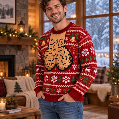 Personalized Jingle Balls Christmas AOP Sweatshirt, Funny Ugly Sweater Gift 686469 WFD