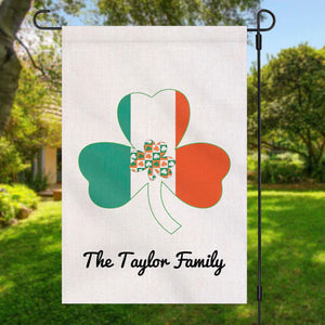 St. Patricks Day Personalized Custom Garden Flag H167