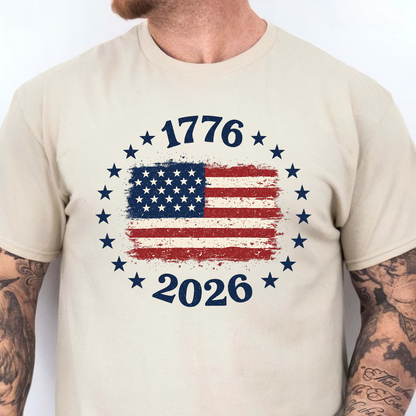 USA 250th Anniversary Bright Shirt, Patriotic 4th Of July T-Shirt, America Flag Tee 685209