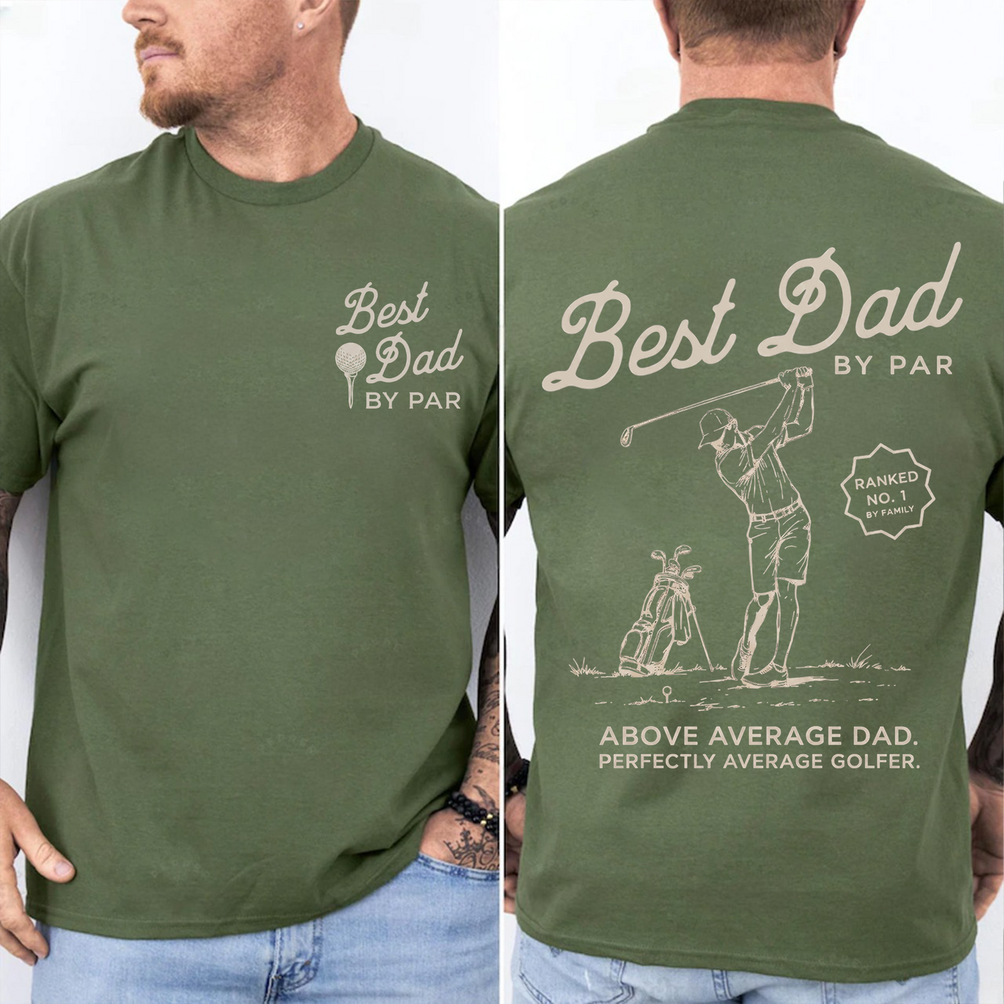 Best Dad By Par Pocket & Back Dark Shirt, Golf Dad Tee, Father’s Day Gift For Dad 685165