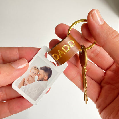 Custom Dad Photo Keychain | Personalized Keychain Gift For Dad | Father’s Day Gift 685042