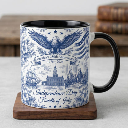 Personalized 250 Years Anniversary Mug | Patriotic Semiquincentennial 1776-2026 White Mug Accent Mug 684913