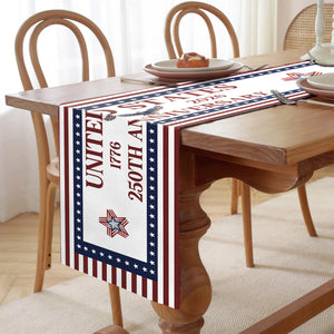 250 Year Celebration Table Runner | America 250th Anniversary Patriotic Decor | 1776–2026 Table Decoration 683626