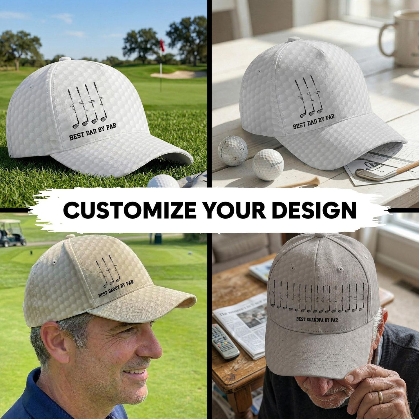 Best Grandpa By Par Hat | Personalized Cap | Father's Day Golf Gift | Golf Lover Gift For Him 684939