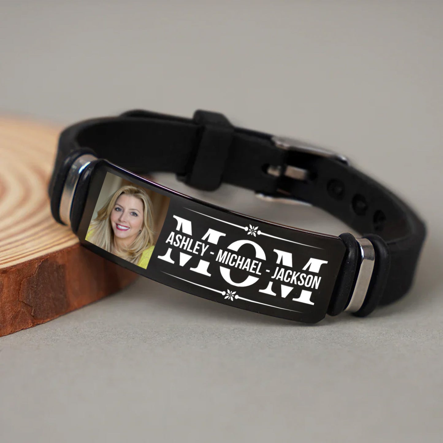 Custom Photo Dad Bracelet | Gift for Dad Husband, Father's Day Gift | Personalized Unisex Print Bracelet 682192