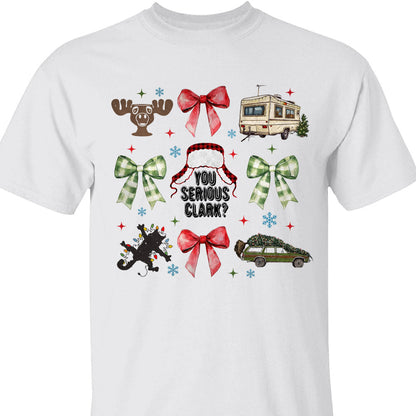 Christmas Coquette Bow Shirt, Retro Christmas Sweater, Funny Xmas Holiday Sweatshirt T1656