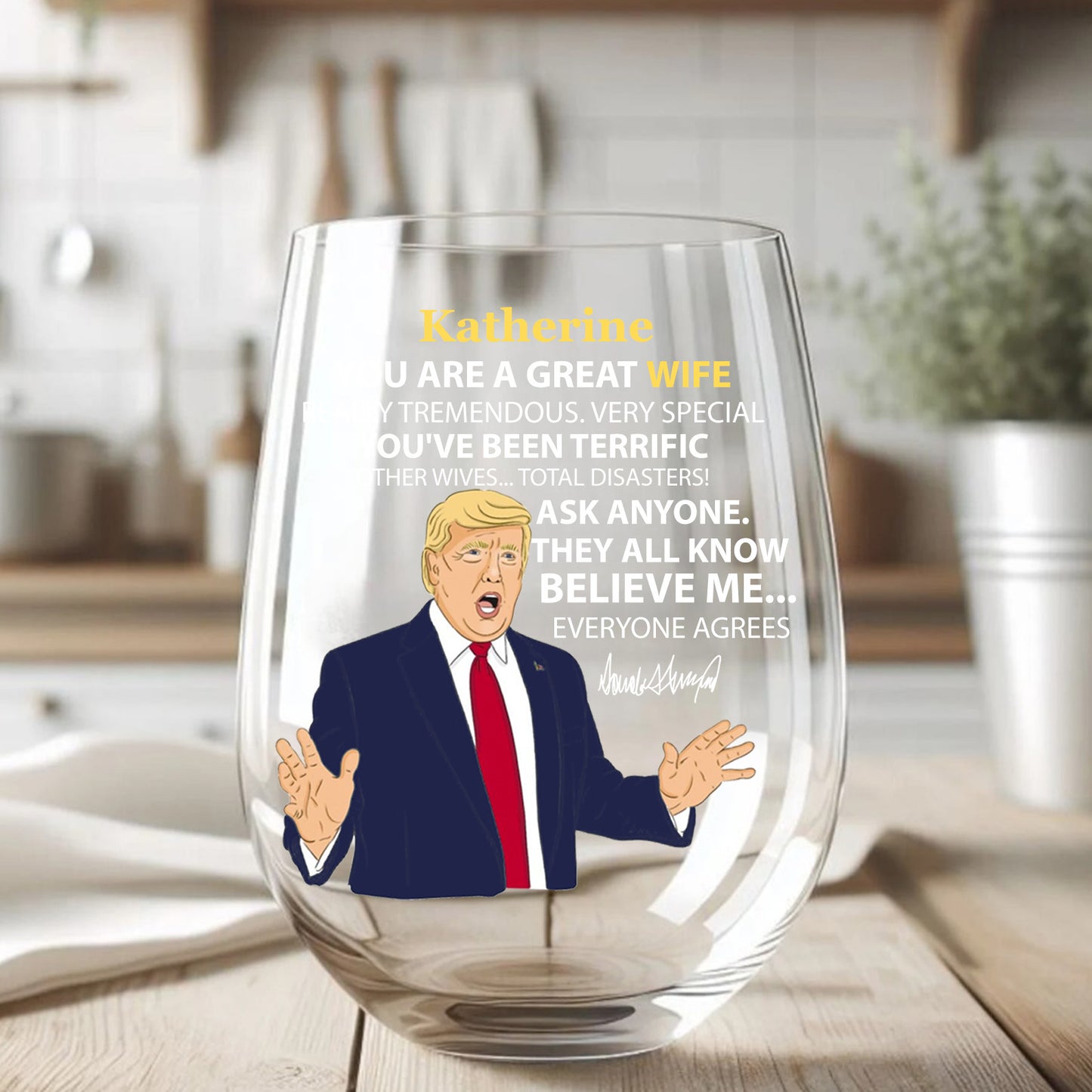You Are Great Wine Glass | Personalized Title and Name Wine Glass | Family Wine Glass Gift | Gift For Mom | Gift For Wife 682697 - GOP